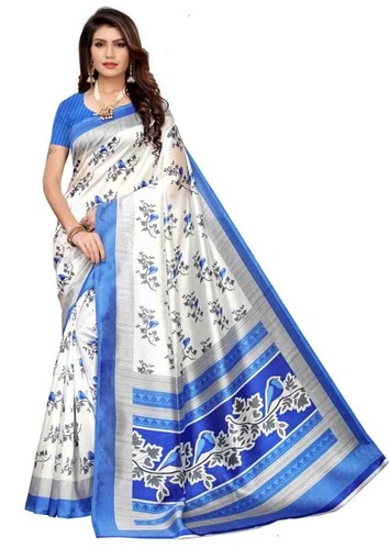 White And Red Kamalkari Saree   Multicolour