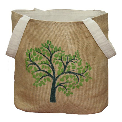 ब्राउन जूट हेसियन क्लॉथ बैग