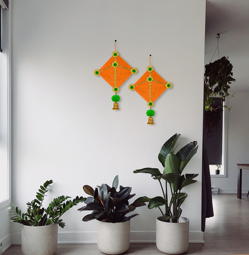 Hanging Woolen Kite With Pom Pom