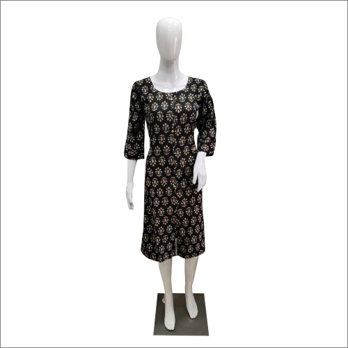 Black Ladies A Line Kurtis