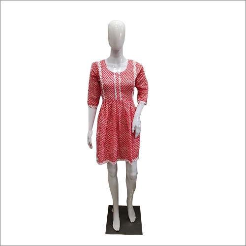 Pink Ladies Rayon Short Kurtis