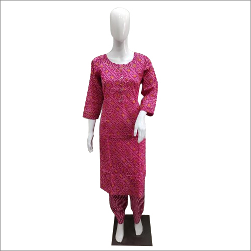 Ladies Jaipuri Kurti And Pant Set - Cambric Cotton, M-4xl | Full Sleeves, Printed Design, Quick Dry, Machine Washable, Soft & Comfortable