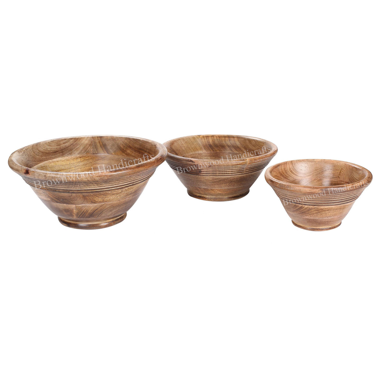 Mango Wood Bowls Set Of 3 Bowls