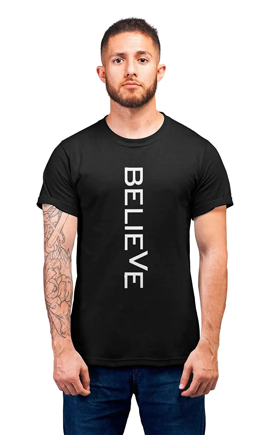 Stylish Printed Tshirt - 100% Cotton Size L Xxs Xs S M Xl Xxl Xxxl Color Black | Regular Fit Round Neck Chest Printed Design