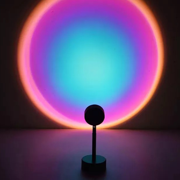 Colorful Projector Table Lamp - Dc 6v, 27x10x8 Cm | Soft Warm White 2700k, Usb Input, Rgb Light Options, 50000-hour Lifespan