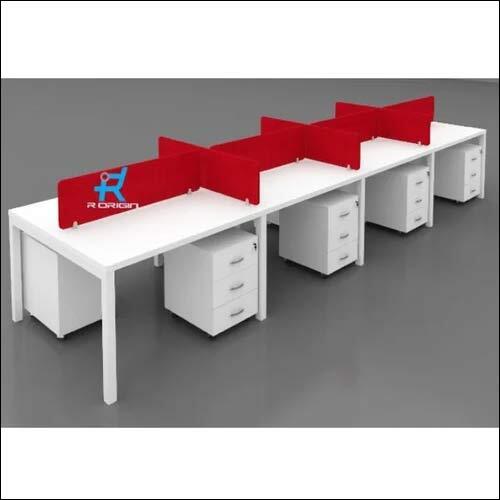 White Linear Workstations