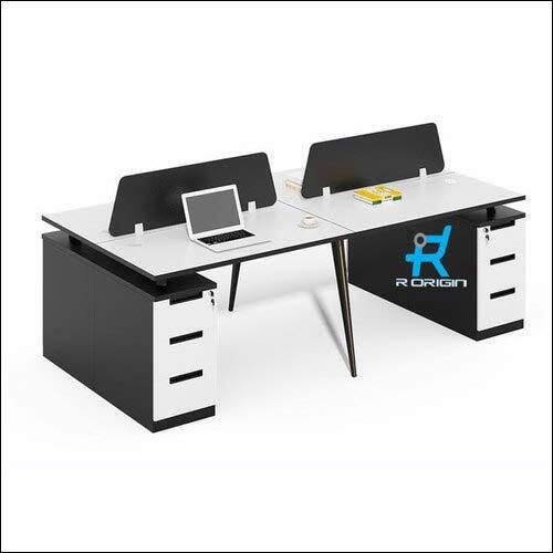 Black & White 4 Seater Modular Workstation