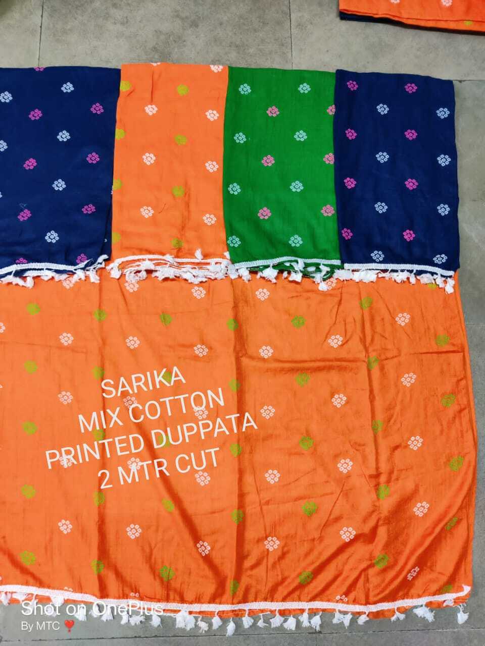 Sarika Cotton Dupatta - 2 Meters Approx , Washable, Printed, All-season, Random Prints With Daily New Designs Available