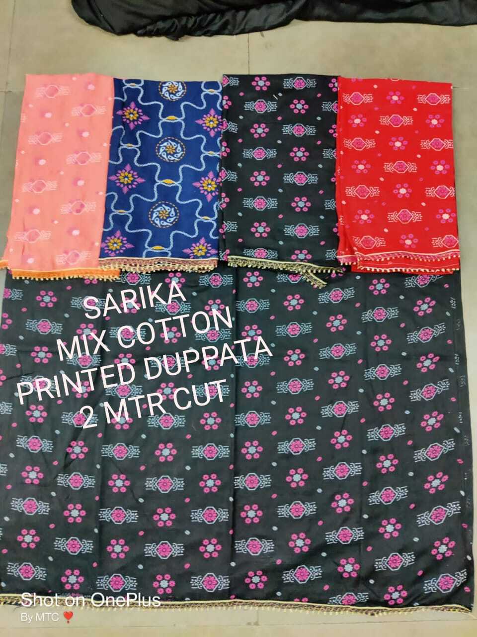 Sarika Cotton Dupatta - 2 Meters Approx , Washable, Printed, All-season, Random Prints With Daily New Designs Available