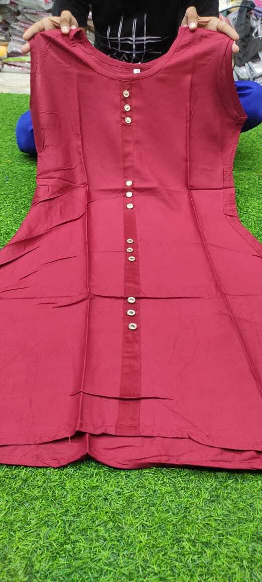 Indian Plain Fancy Rayon Kurtis