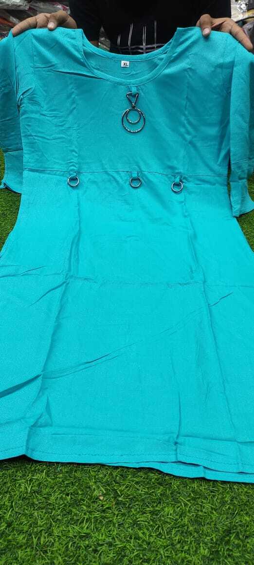 Indian Plain Fancy Rayon Kurtis