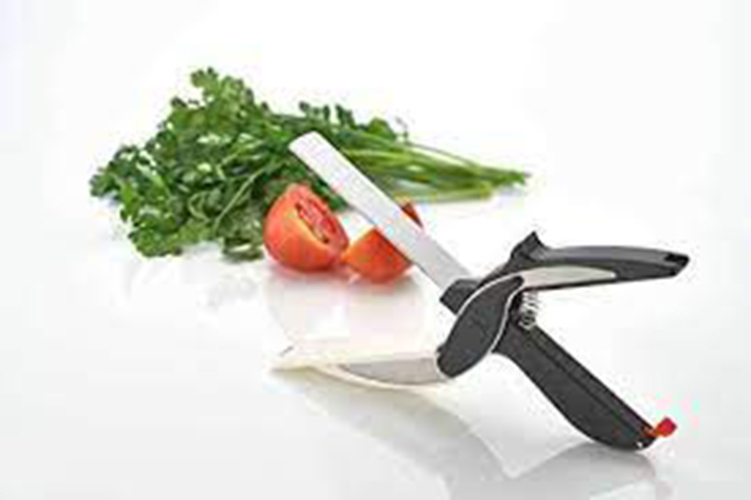 Clever Cutter - Stainless Steel, 24x7x3 Cm, Multicolor | Unique Slicing, Cutting And Chopping Solution With Ergonomic Grip