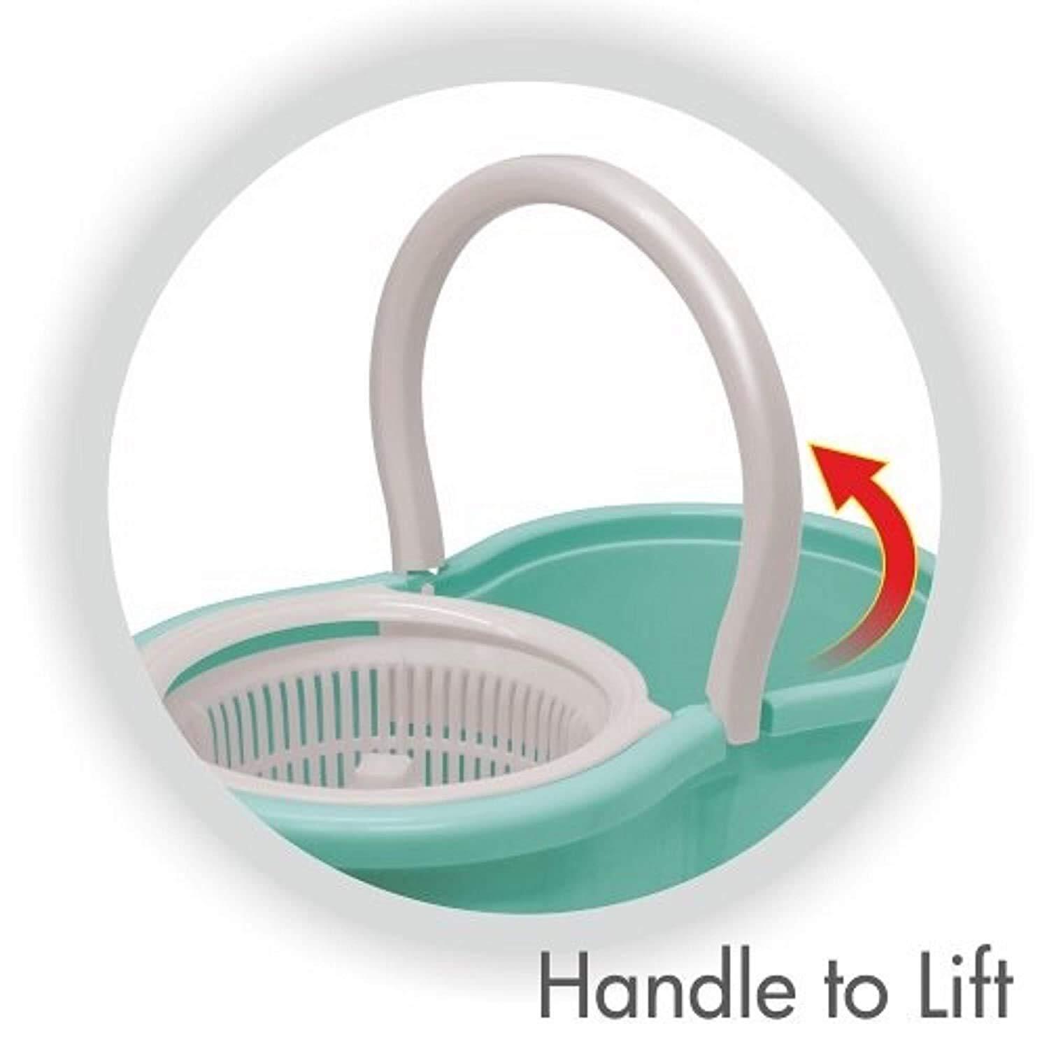 Mop Bucket - Heavy Plastic, Large Size, Blue/pink/sea Green | Non-breakable, Durable, Weighs 950 Grams, Ideal For Floor Cleaning