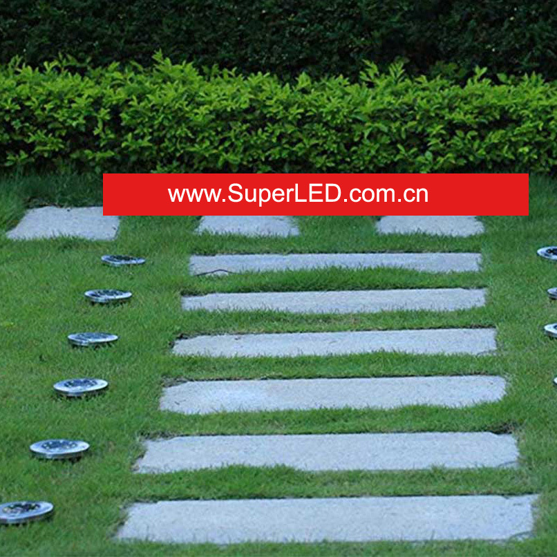 8 Led Disk Lights Outdoor Garden Landscape Lighting Solar Underground Light For Pathway Application: Lawn