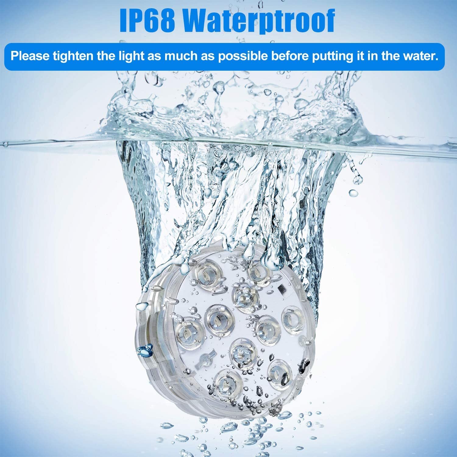 White 10 Led Ip68 16 Color Waterproof Underwater Swimming Pool Led Submersible Lights With Ir Remote For Pool Aquarium Vase Base Pond