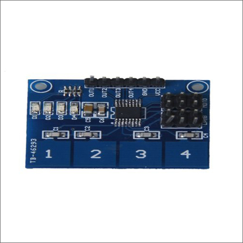 TTP224 Capacitive Touch Sensor - 35 x 29 mm PCB Board Size, Blue Color, 3.3 to 5.5 v DC Input