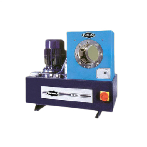 Horizontal Hose Crimping Machine - High-Precision, Electric Powered | Automatic Operation, Durable Blue Paint Finish, Industrial Usage, Warranty Included