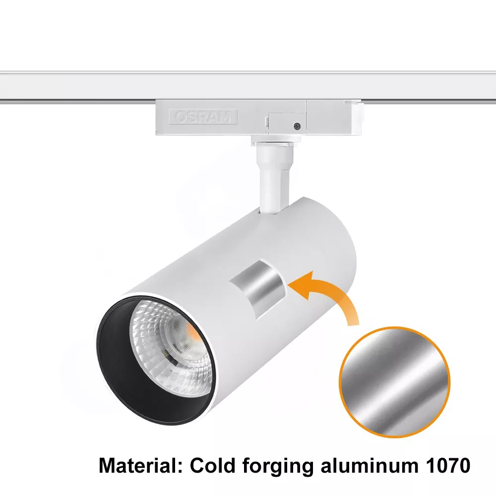 20w-42w Cob Led Track Light Single Phase 3-4-wire Cri90 Anti Glare Flicker Free Adapter Combined Application: Home