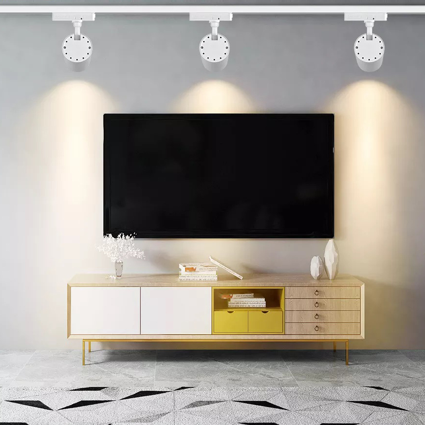20w-42w Cob Led Track Light Single Phase 3-4-wire Cri90 Anti Glare Flicker Free Adapter Combined Application: Home