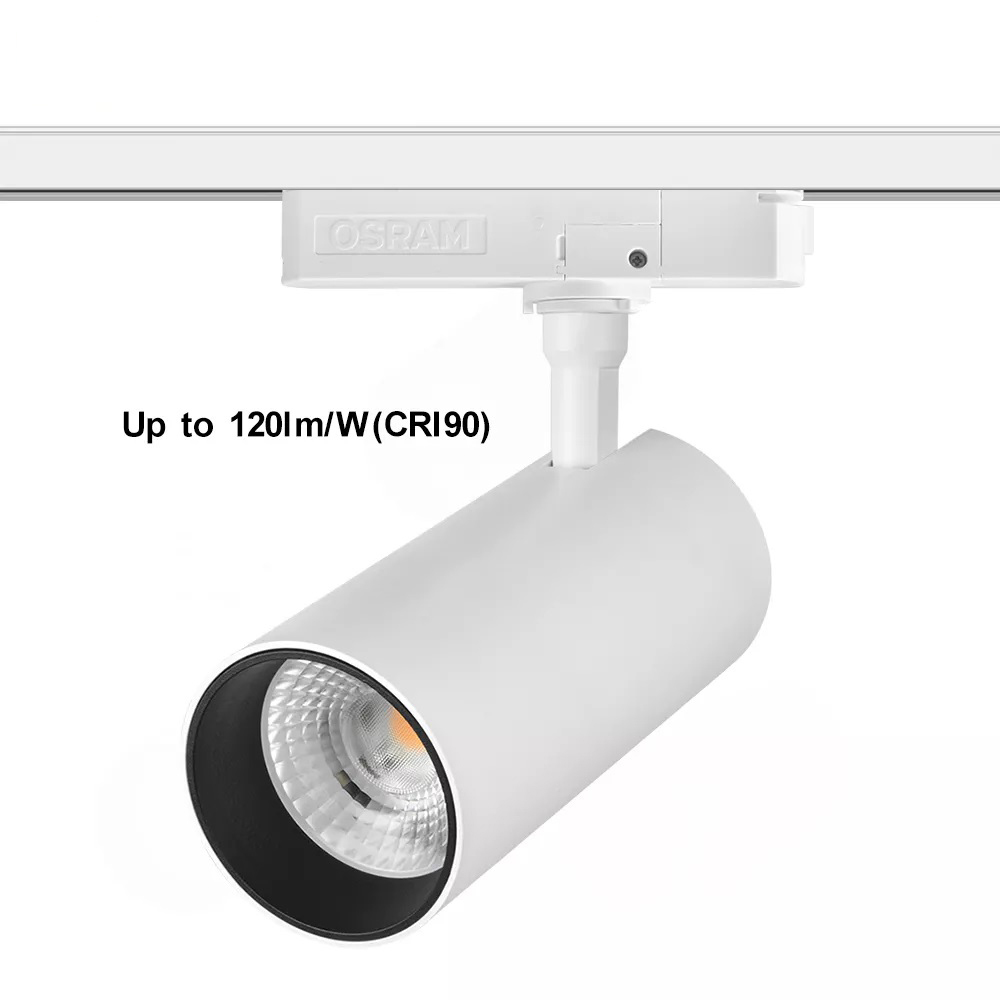 20w-42w Cob Led Track Light Single Phase 3-4-wire Cri90 Anti Glare Flicker Free Adapter Combined Application: Home