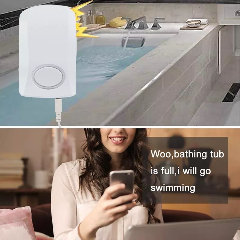 Wifi Water Leak Alarm Detector Red Led And Buzzer Souding Application: Indoor House Leaksense