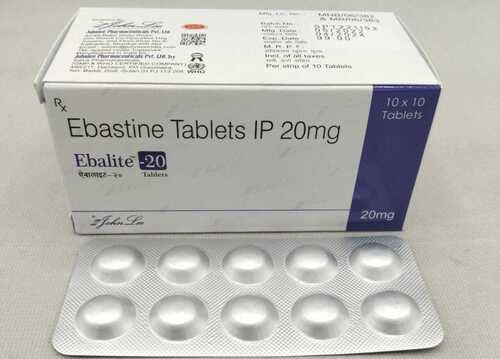 Ebastine Tablets - 20mg Blister Pack, 10 Tablets | Effective Antihistamine for Seasonal and Perennial Allergic Rhinitis Treatment