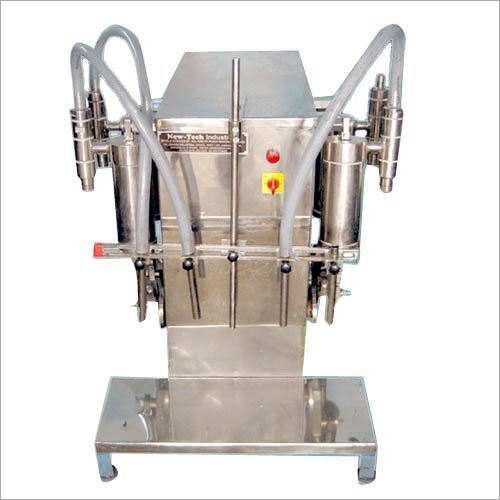 Semi Automatic Liquid Filling Machine - Stainless Steel, Silver | PLC Control, Electric Drive, Ideal for Chemical and Medical Applications