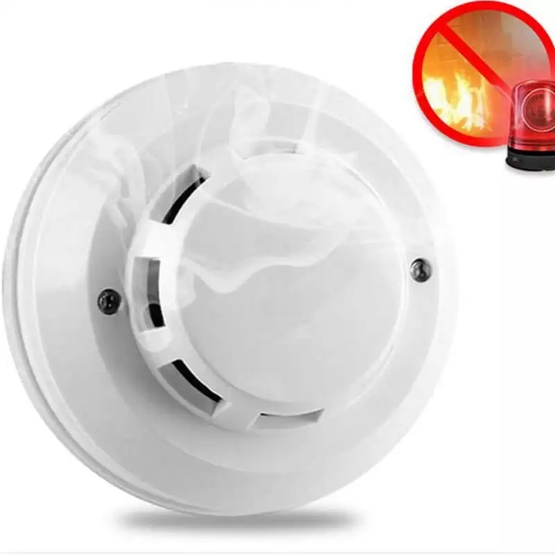Conventional Wired Smoke Alarm Smoke Detector Ceiling Mounted Fire Protection - Alarm Density: 10a ~+50a (A 95%rh No Congelation)