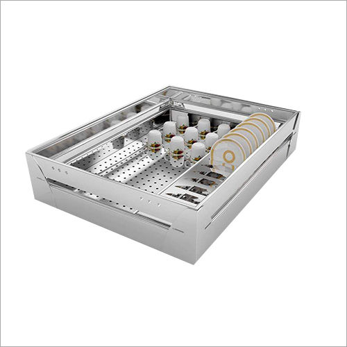 Cup And Plate Modular Kitchen Cutlery Basket Height: 4 Inch (In)