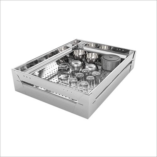 Ss Cutlery Drawer Basket Height: 4 Inch (In)