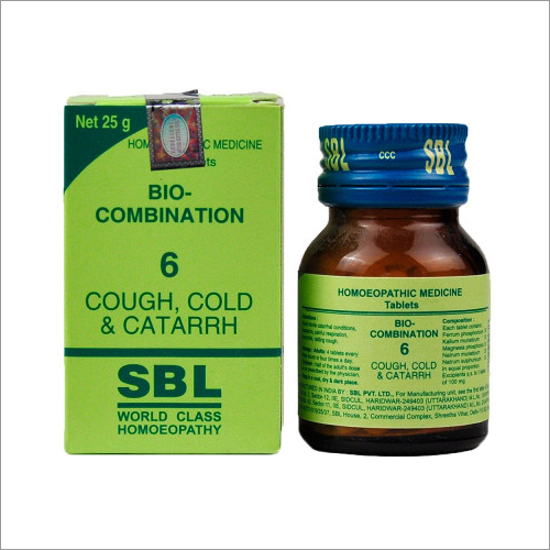 25 Gm Bio Combination 6 Cough Cold And Catarrh Tablets Suitable For: All
