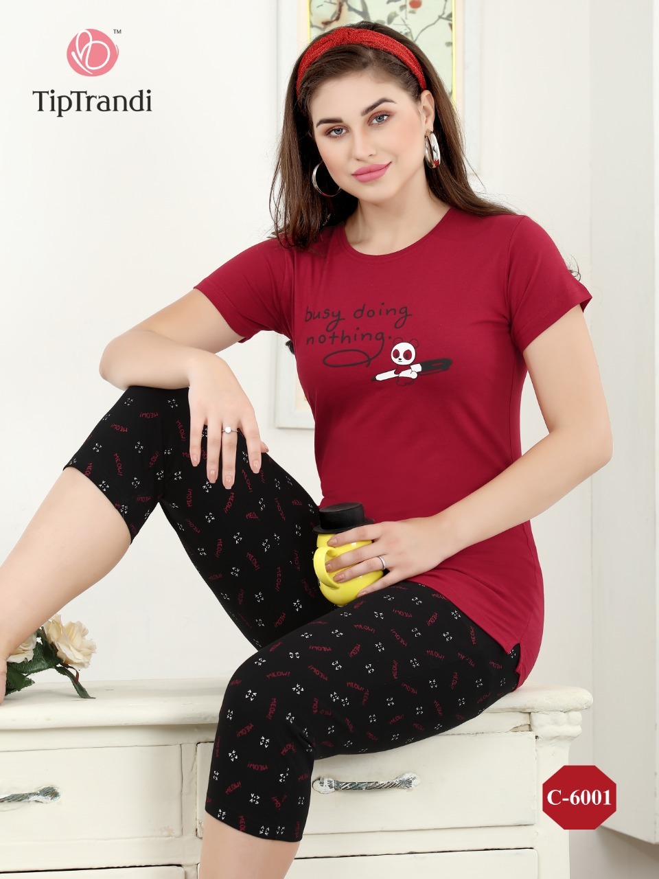 Cotton Capri Night Suit