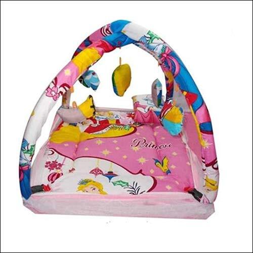 Little Monkeys Polka Dots Infant Baby Bedding Set with Mosquito Net - Cotton Material, Multicolor Design for Cozy Baby Sleep