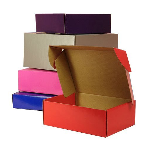 Plain Corrugated Boxes - Customized Sizes, Laminated Material, Glossy Lamination, Any Shape | Ideal for Food, Office Supplies, Logistics, Textiles