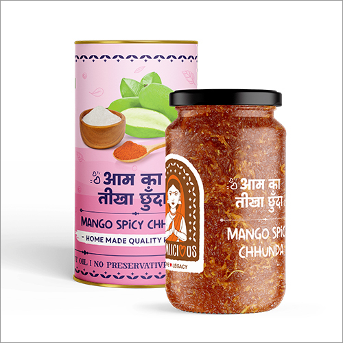 400 GM Mango Spicy Chhunda - Raw Mangoes & Spices, High Quality Taste | Rich in Flavor with Fiber and Nutrient Benefits