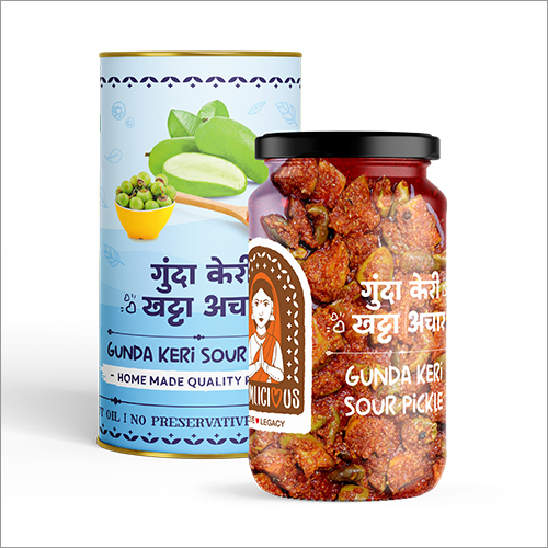 400 GM Gunda Keri Sour Pickle - Sweet, Sour & Spicy Flavor | High Quality, Perfect for Parathas and Dal Rice, Kids Will Love it