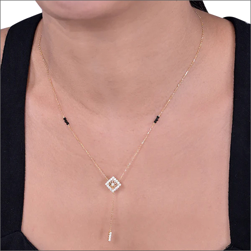 18K गोल्ड प्लेटेड अनिका डायमंड मंगलसूत्र जेंडर: महिलाओं के लिए