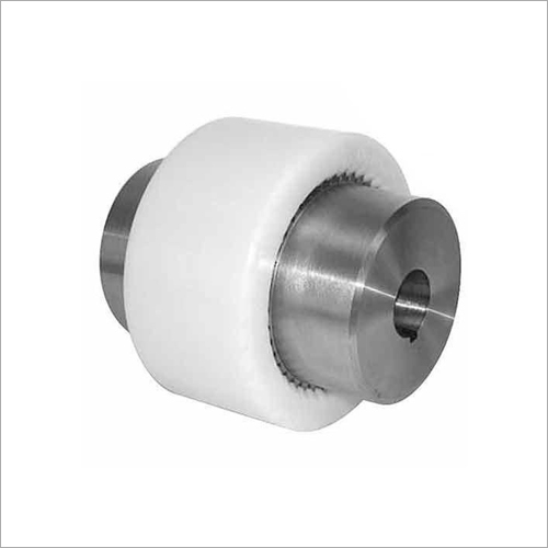 Industrial Nylon Coupling - Nylon Composite Material, White Color, Powder Coated Surface Treatment | Ideal for Industrial Power Transfer Applications