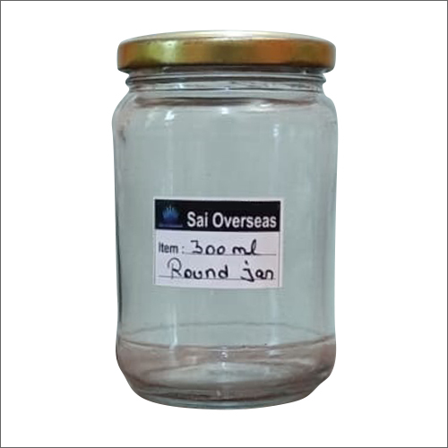 ग्लास 300 मिली राउंड जार
