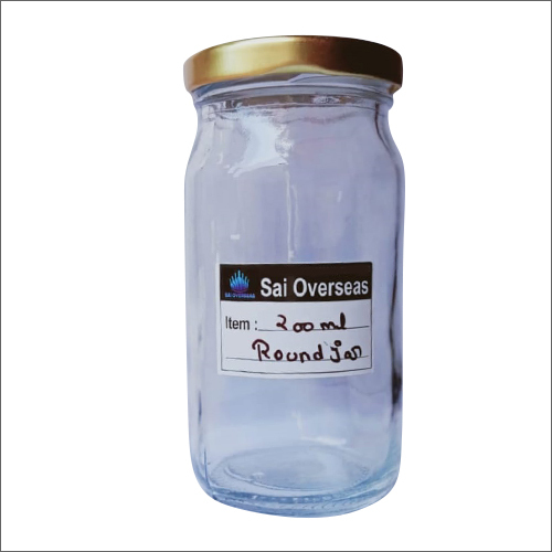 ग्लास 200 मिली राउंड जार