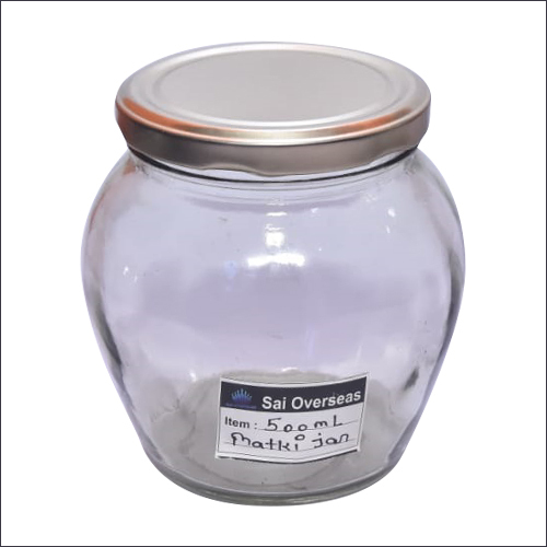 ग्लास 500 मिली मटकी जार