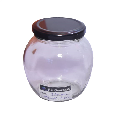 ग्लास 350 मिली मटकी जार