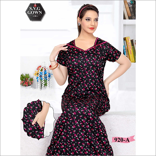 Black Ladies Designer Sarina Pocket Nighty