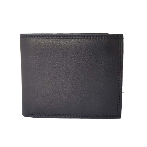 Mens Black Leather Wallet - Leather, Folded Design, Flip Closure | Stylish and Easy-to-Clean for Casual and Formal Occasions