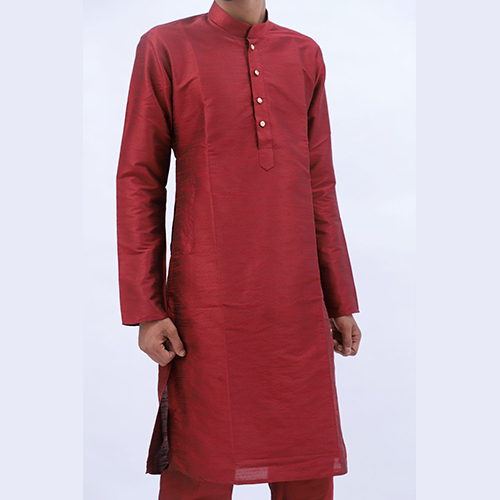 मेहरून पुरुषों के लिए मैरून प्लेन कुर्ता पजामा