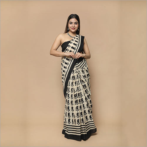 Multicolor Ladies  Printed Cotton Sarees