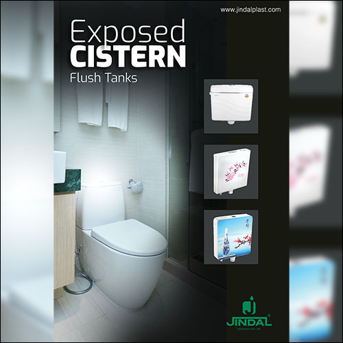White Exposed Cistern Flush Tanks