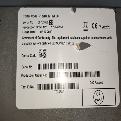 Schneider Electric P127ba0z112fe0 Micom P127 Overcurrent Relay