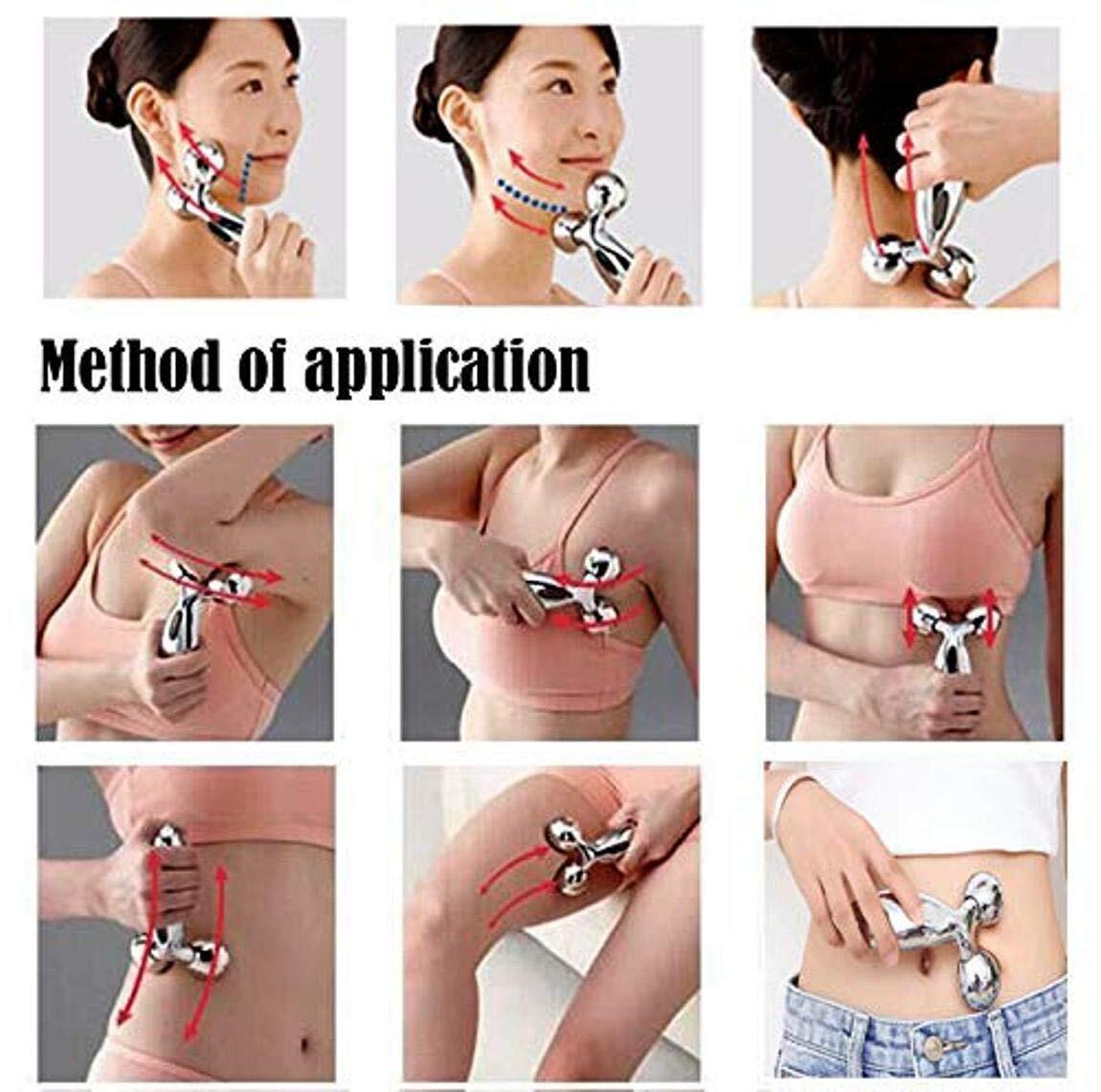 3d Face Massager - Stainless Steel, 10.5 X 5.5 X 2.5 Cm | Portable Design For Improved Absorption, Ideal For Any Space