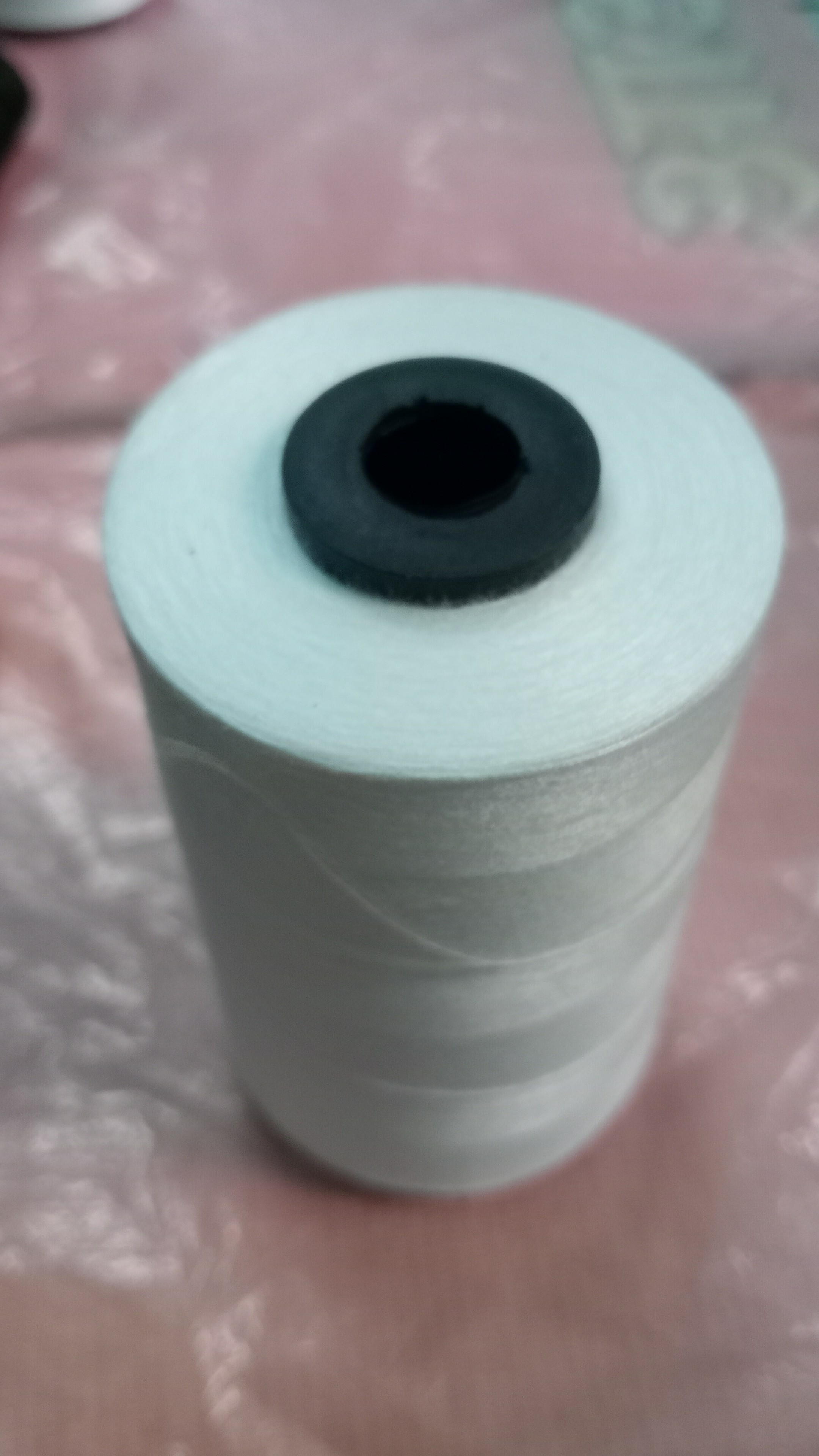 Spun Polyester Thread - 10000 Meter Cone, White Color | Anti-piling, Eco-friendly, High Tenacity, Low Shrinkage